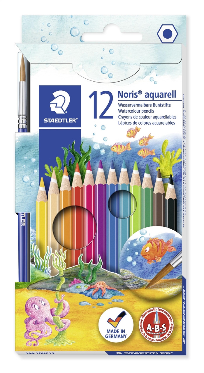 Staedtler Kleurpotlood Noris Club Waterverf set (12)