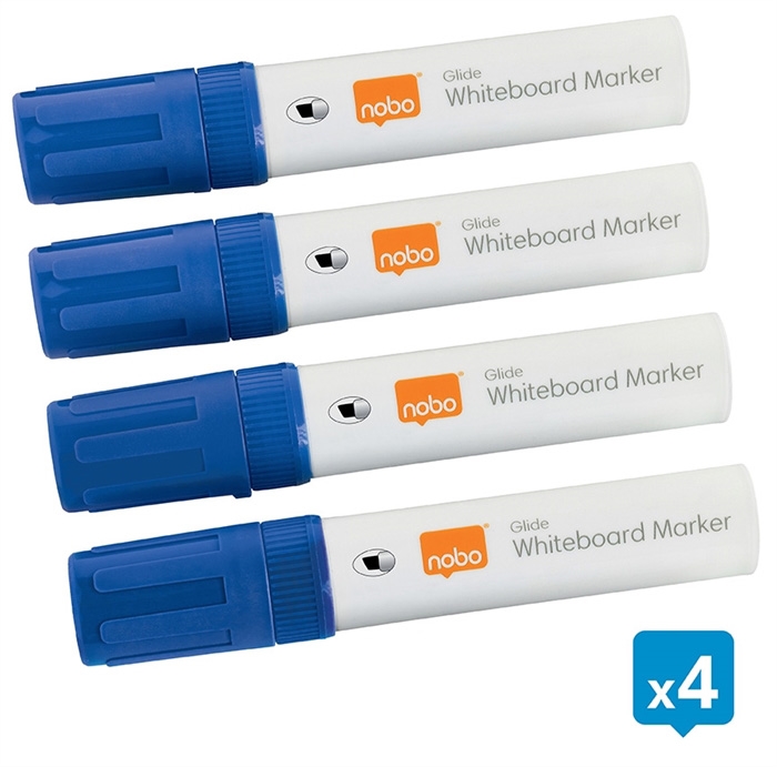 Nobo WB Marker Glide Jumbo schuin 10 mm blauw (4)