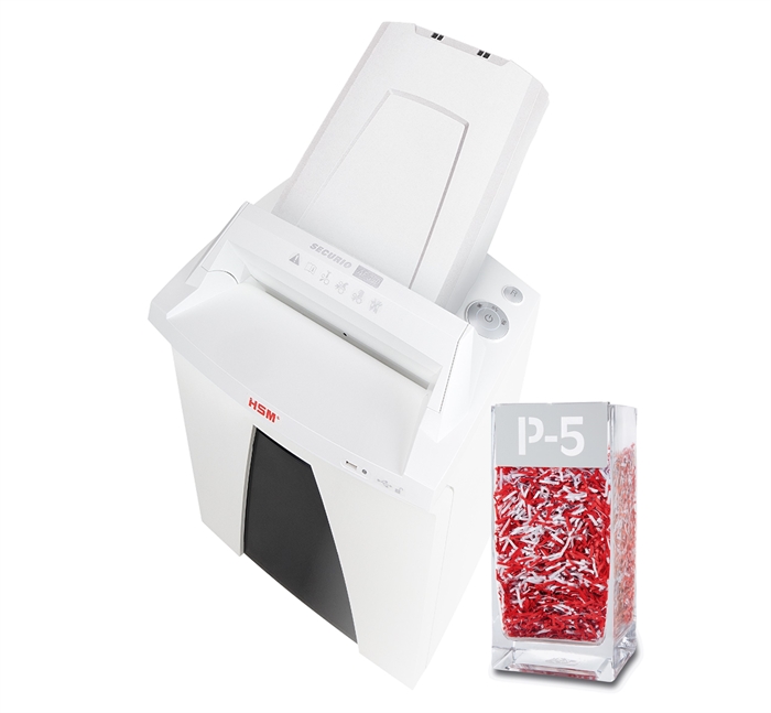 HSM Securio shredder AF350 AutoFeed P5 1,9x15 confetti