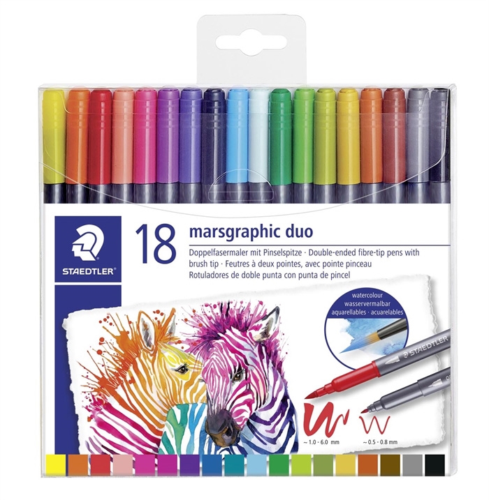 Staedtler Fiberpen Marsgraphic Duo-pennen (18)