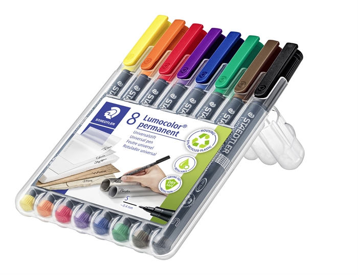 Staedtler Marker Lumocolor Perm 0,4mm ass (8)