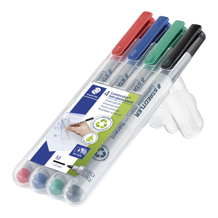 Staedtler Marker Lumocolor Non-P 1,0 mm assorti (4)