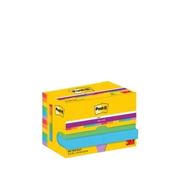 3M Post-it notes super sticky Speels 47,6 x 47,6 mm, - 90 vellen - 12 stuks