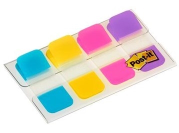 3M Post-it index tabs 16 x 38 mm, Sterke kleuren