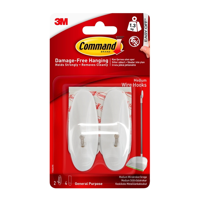 3M Command medium-sized wire hooks 17068