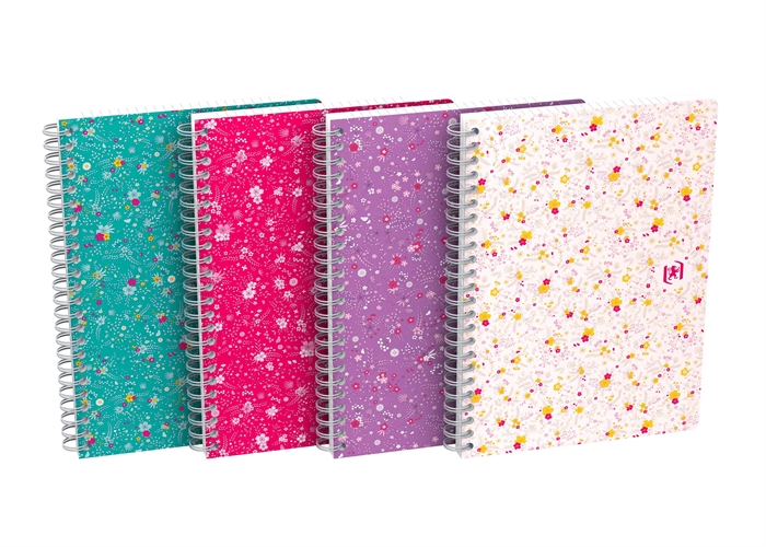 Oxford Floral notitieboek A5 gelinieerd 60 vel 90g assorti