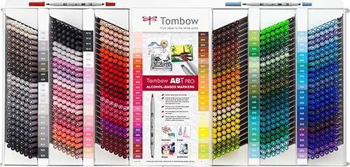 Tombow Marker alcohol ABT PRO display voor 864 stuks.