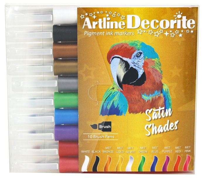 Artline Decorite penseel metallic set van 10 stuks