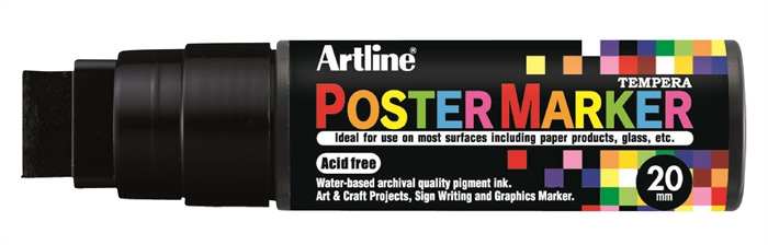 Artline Poster Marker 20 zwart