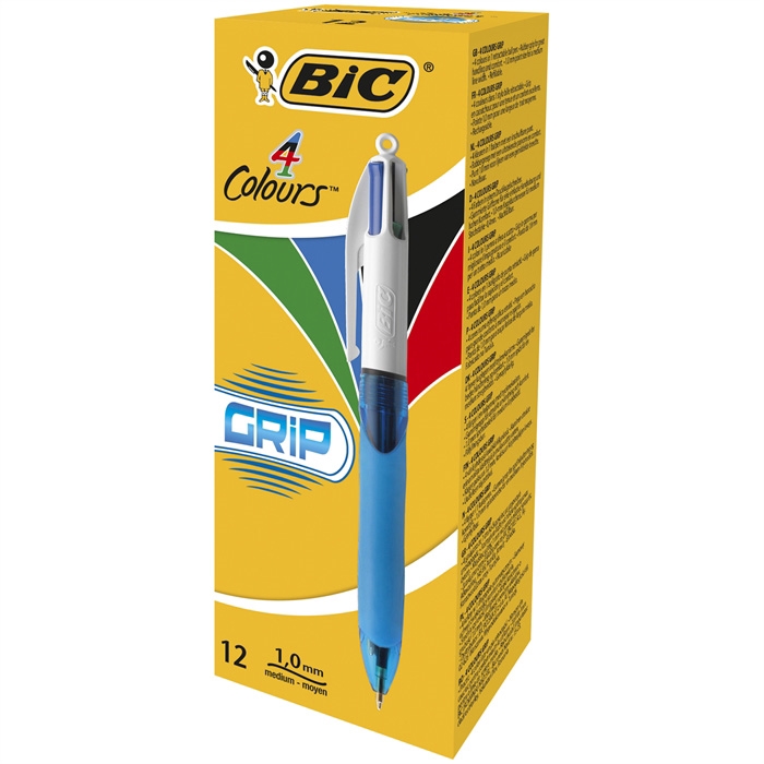 Bic balpen 4 kleuren Bic Grip