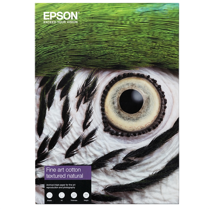 Epson Fijn Kunstkatoen Textuur Natuurlijke II 300 g/m², A2 25 vellen