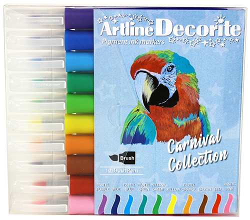 Artline Decorite penseel pastel 10-delige set