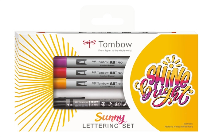 Tombow Marker alcohol ABT PRO Zonnige Lettering set (5)