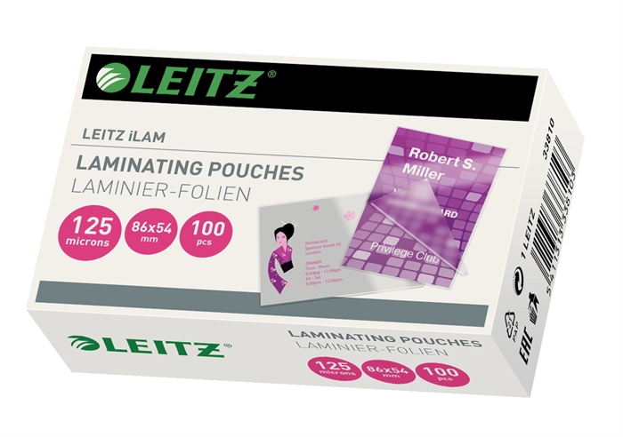 Leitz Lamineerhoes glanzend 125my 54x86 (100 stuks)