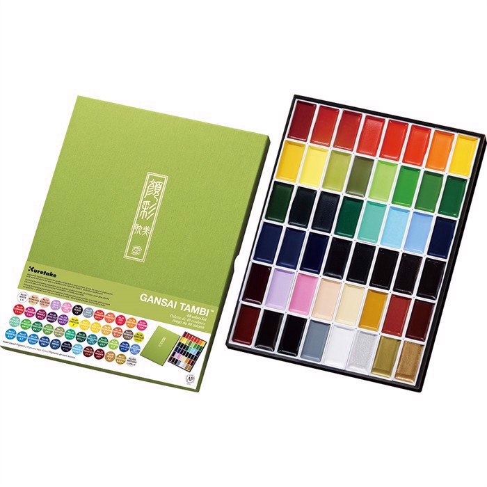 ZIG GANSAI TAMBI Aquarel 48 kleuren set