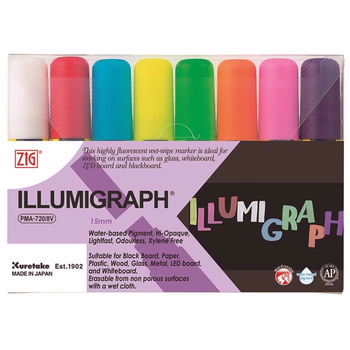 ZIG Marker Illumigraph 15mm 8 - etui -> ZIG Marker Illumigraph 15mm 8 - etui