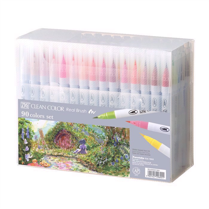 ZIG Clean Color Pensel Pen Set met 90.