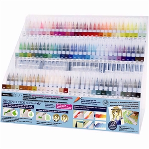 ZIG Clean Color Pensel Pen Display met 356 stuks.