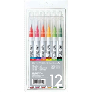 ZIG Clean Color Pensel Pennen Set met 12 stuks.