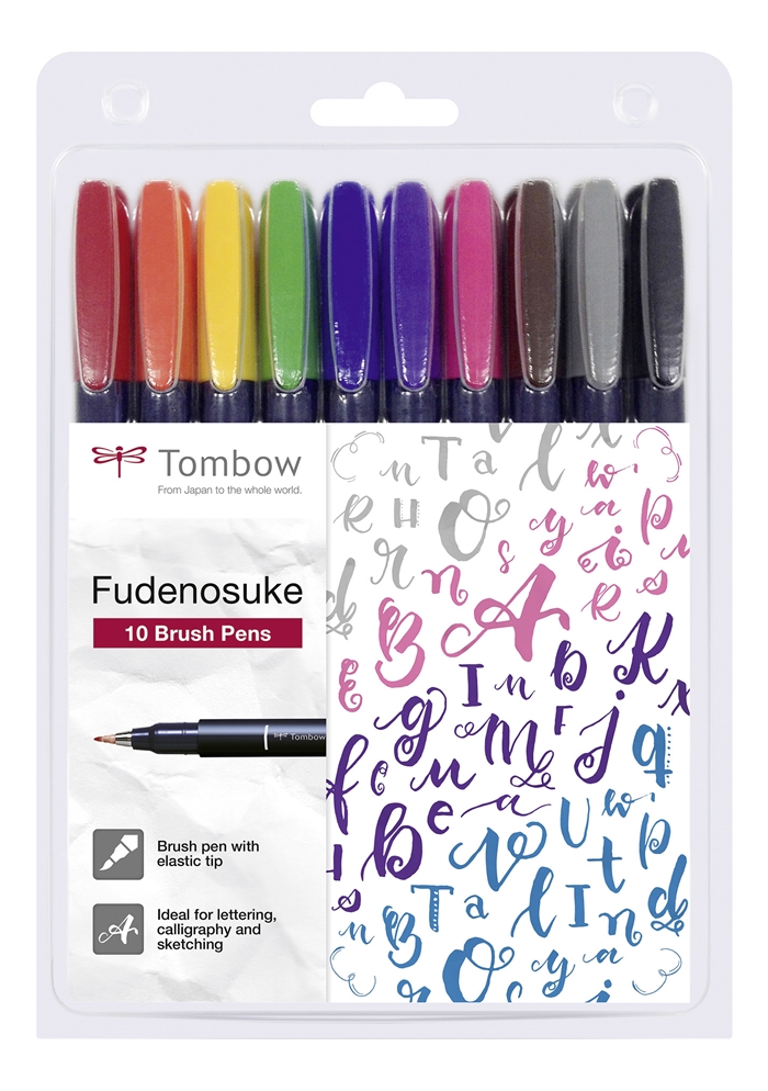 Tombow Marker Fudenosuke harde punt (10)