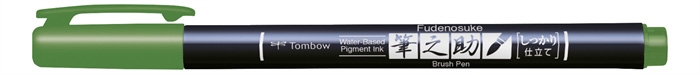 Tombow Marker Fudenosuke hard groen