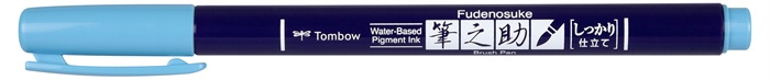 Tombow Marker Fudenosuke hard neon blauw