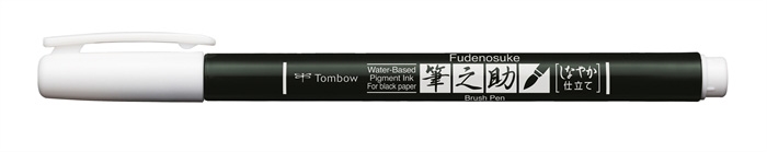 Tombow Marker Fudenosuke zachte pastel wit.