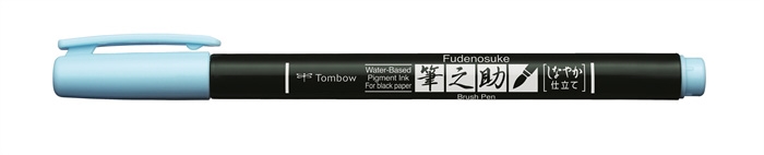 Tombow Marker Fudenosuke zacht pastelblauw