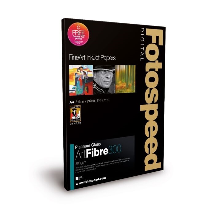 Fotospeed Platinum Gloss Art Fibre 300 g/m² - A2, 25 vellen