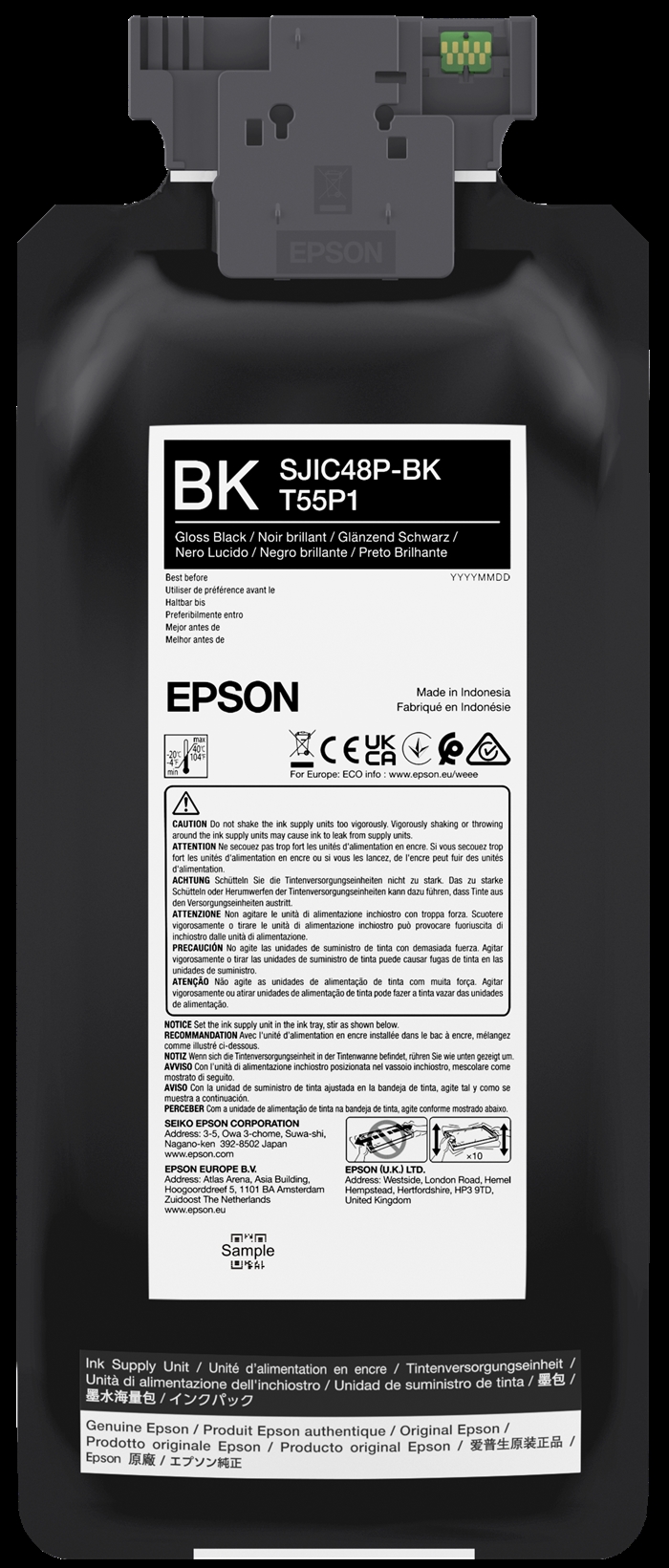 Epson zwarte inktcartridge voor Epson ColorWorks C8000