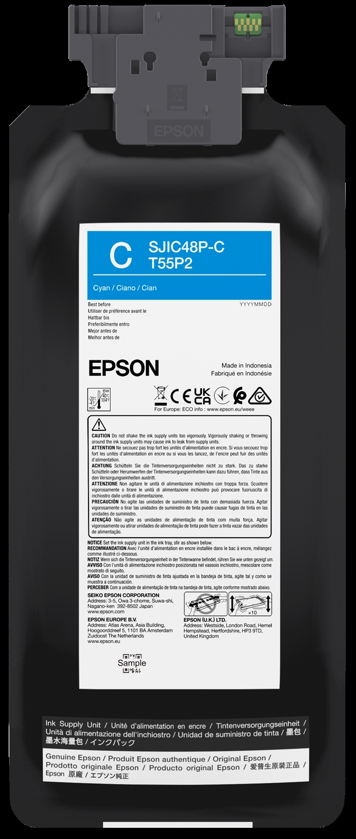 Epson Cyan inktcartridge voor Epson ColorWorks C8000