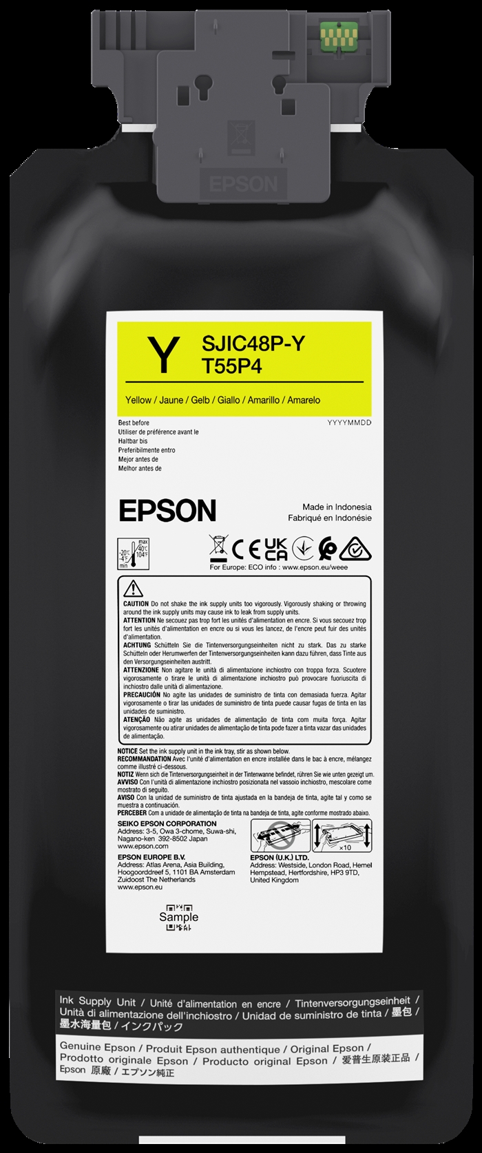 Epson gele inktcartridge voor Epson ColorWorks C8000